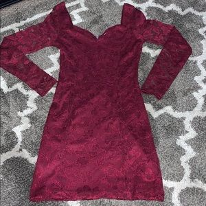 Maroon Cock Tail Dress